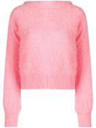 Semicouture Boat Neck Sweater - Pink