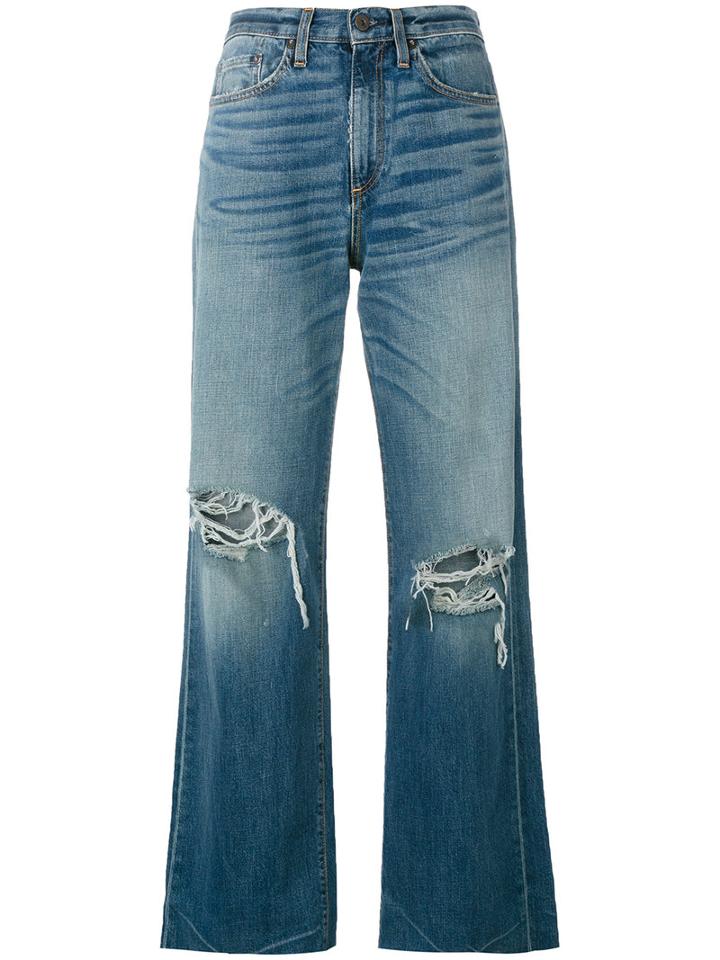 Simon Miller - Distressed Jeans - Women - Cotton - 28, Women's, Blue, Cotton