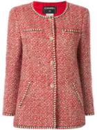 Chanel Pre-owned Bouclé Tweed Jacket - Red