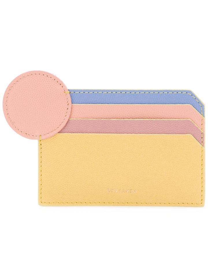 Roksanda Geometric Detail Card Holder - Yellow & Orange