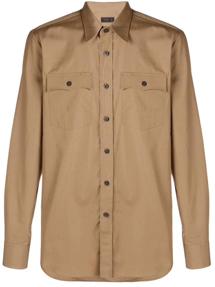 Prada Chest Pocket Shirt - Nude & Neutrals