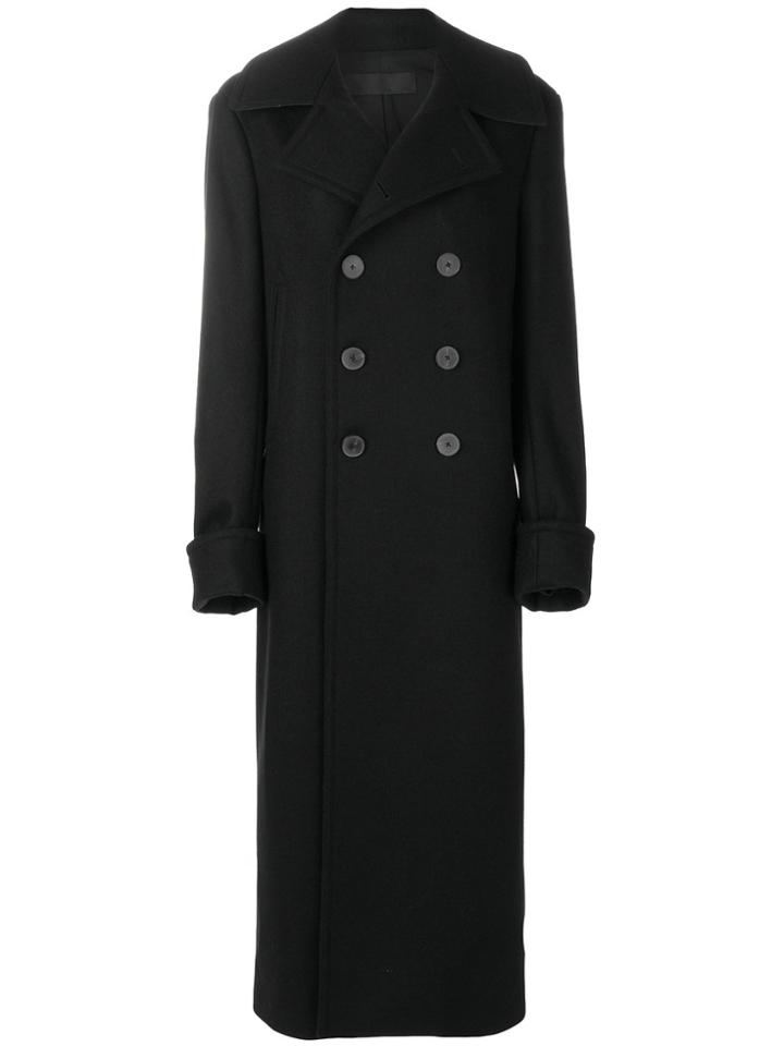 Haider Ackermann Long Double Breasted Coat - Black