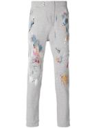 Just Cavalli Paint-print Casual Trousers - Grey