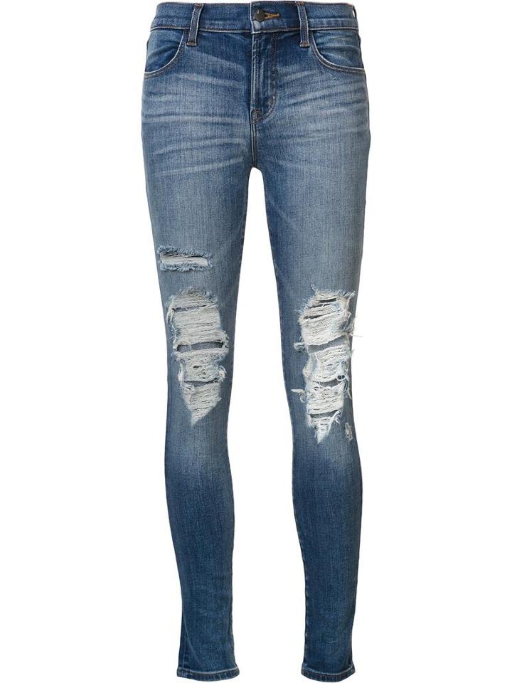 J Brand 'decoy Destruct' Jeans, Women's, Size: 25, Blue, Cotton/polyurethane