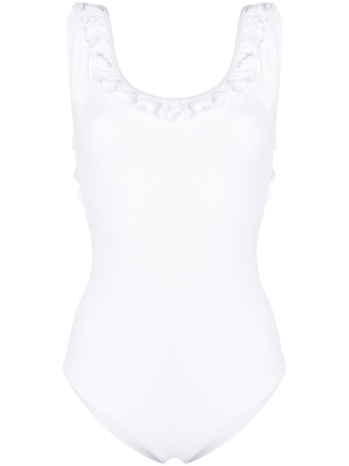 Mimì A La Mer Ruffle Trim Swimsuit - White