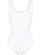 Mimì A La Mer Ruffle Trim Swimsuit - White