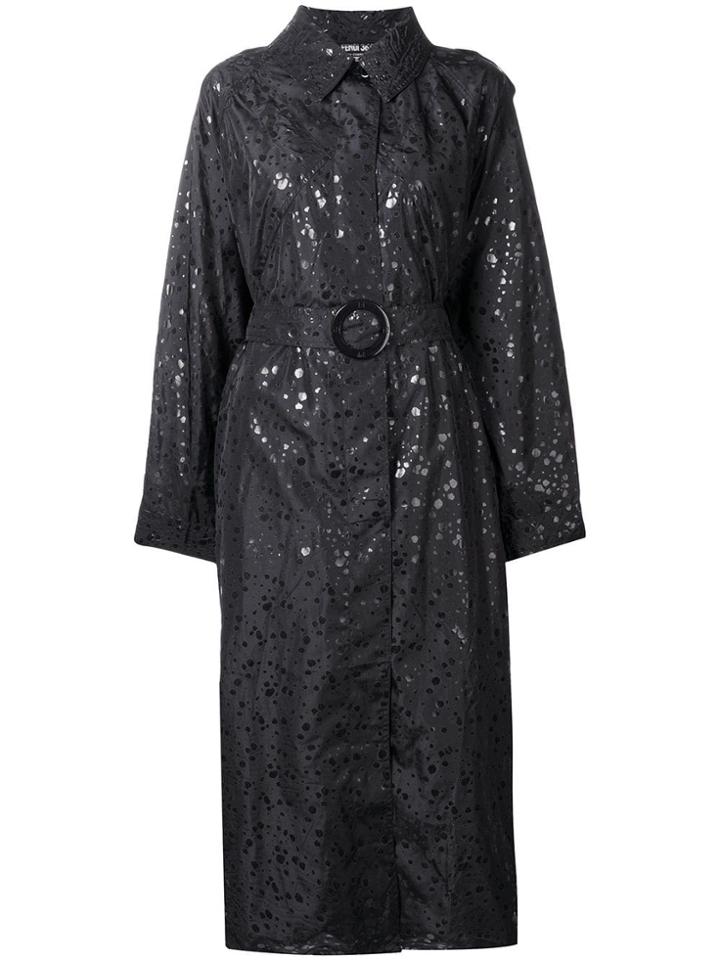 Fendi Vintage 1980's Printed Rain Coat - Blue