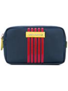 Dsquared2 - Striped Logo Washbag - Men - Polyester - One Size, Blue, Polyester