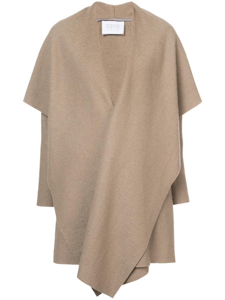 Harris Wharf London Oversized Lapel Coat - Brown