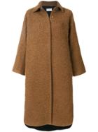 Red Valentino Textured Oversized Coat - Brown