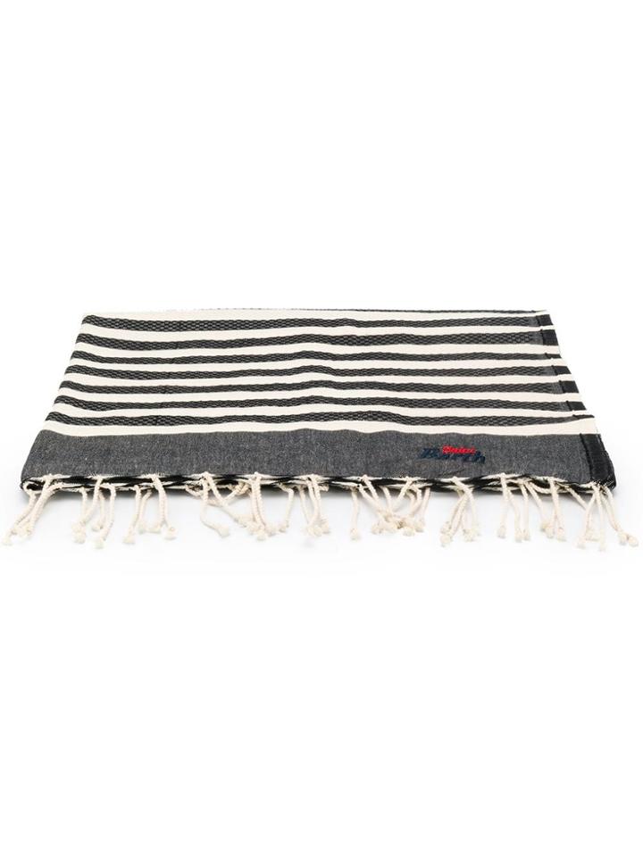 Mc2 Saint Barth Striped Beach Towel - Black