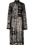Puma Sheer Velvet Graphic Print Dress, Women's, Size: Medium, Black, Polyamide/spandex/elastane