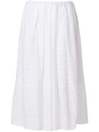 Blugirl Embroidered Full Skirt - White