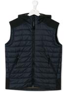 Cp Company Kids Teen Hooded Puffer Vest - Blue