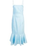 Staud Mermaid Fitted Midi Dress - Blue