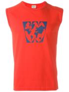 Walter Van Beirendonck Vintage 'world Printed' Sleeveless Top - Red
