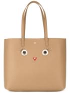 Fendi Roll Shopper Tote, Women's, Nude/neutrals, Calf Leather/metal (other)