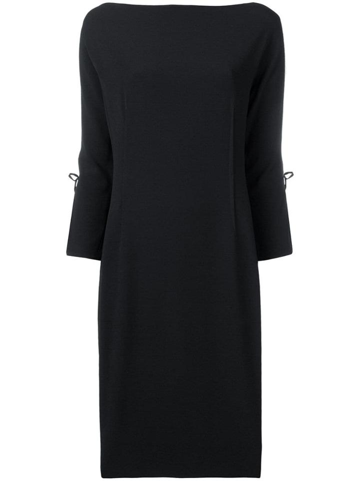 Antonelli Boat Neck Dress - Black