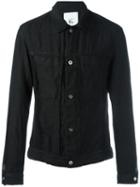 Lost & Found Rooms Patch Pockets Denim Jacket, Men's, Size: Small, Black, Cotton/linen/flax
