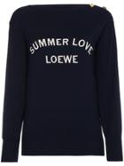 Loewe Summer Love Embroidered Jumper - Blue
