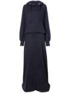Maison Margiela - Hooded Sweatshirt Dress - Women - Cotton - 42, Blue, Cotton