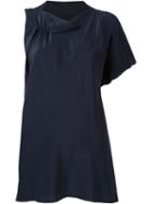 3.1 Phillip Lim Gathered Detail Blouse, Women's, Size: 4, Blue, Silk