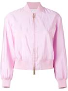 Dsquared2 - Bomber Jacket - Women - Silk/polyester/acetate - 42, Women's, Pink/purple, Silk/polyester/acetate
