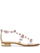 Sophia Webster Clear And Rose Gold Metallic Dina Pvc Sandals