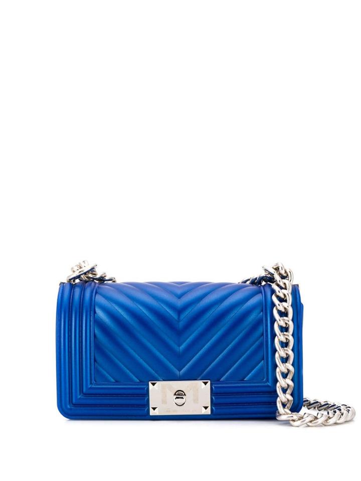 Marc Ellis Quilted Foldover Crossbody Bag - Blue