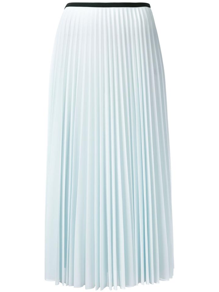 Céline Pleated Midi Skirt, Women's, Size: 36, Blue, Polyester