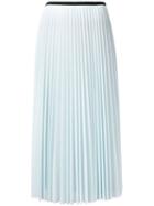 Céline Pleated Midi Skirt, Women's, Size: 36, Blue, Polyester
