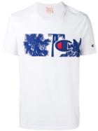 Champion Printed Panel T-shirt, Men's, Size: Xl, White, Cotton
