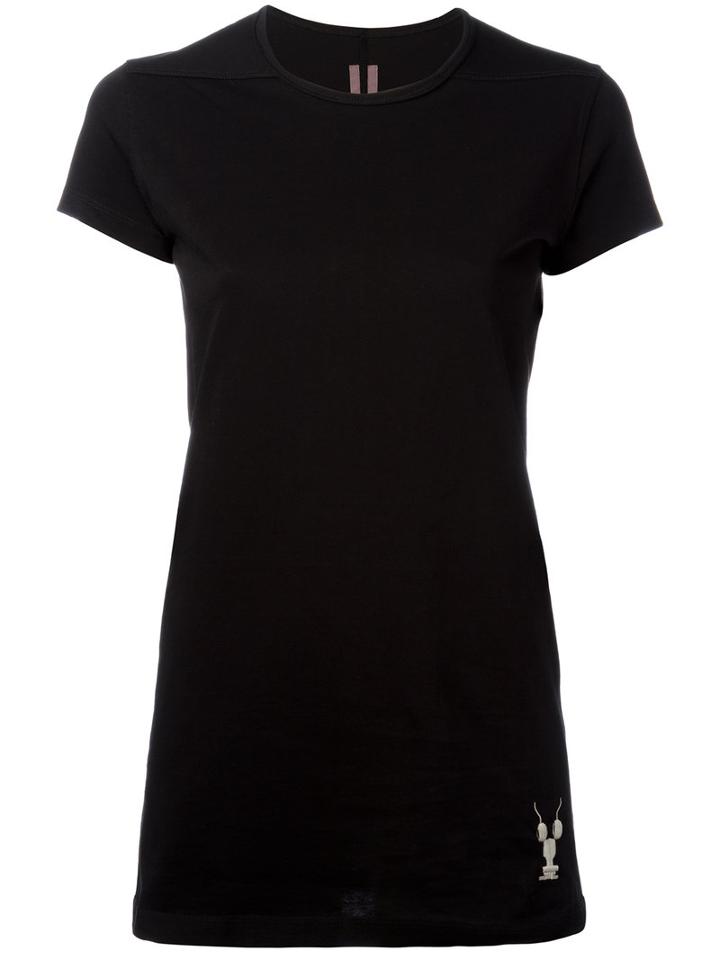 Rick Owens Drkshdw Embroidered Lobster T-shirt, Women's, Size: Large, Black, Cotton