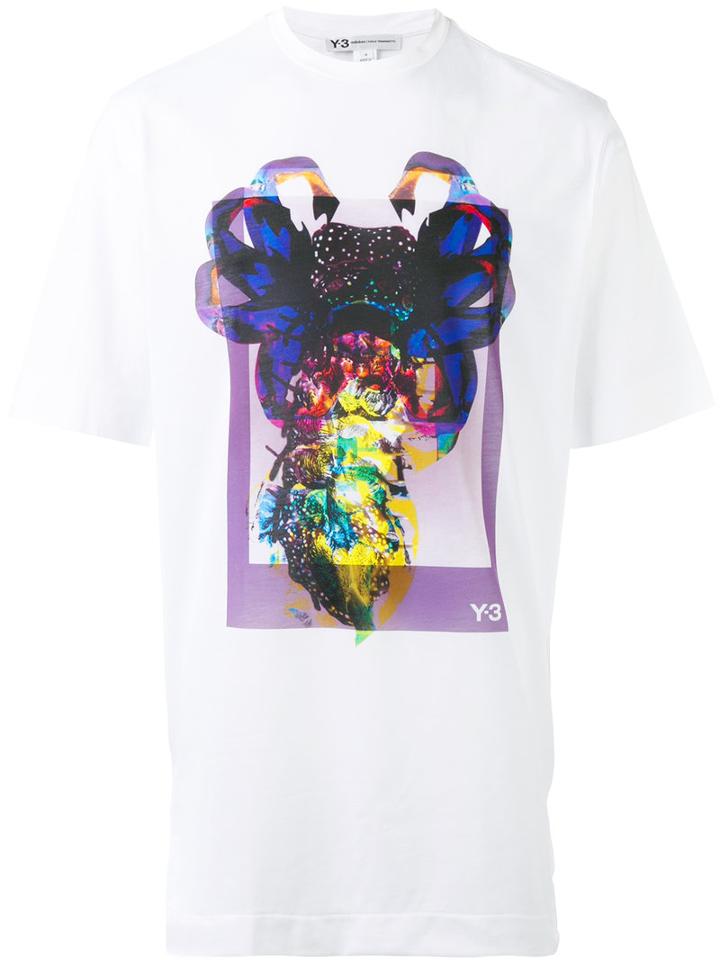 Y-3 - Graphic Print T-shirt - Unisex - Cotton/polyester - M, White, Cotton/polyester
