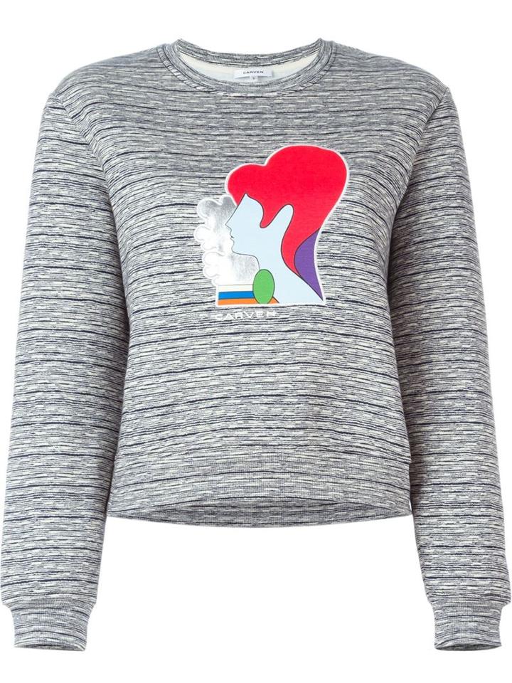 Carven Embroidered Patch Sweatshirt