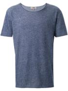 Ymc Raw Hem Sweat T-shirt, Men's, Size: S, Blue, Cotton/polyester