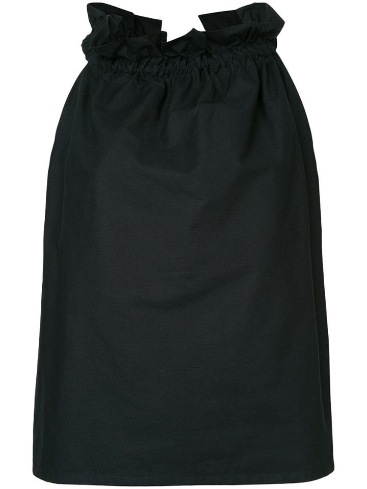 Atlantique Ascoli Ruffled Neck Blouse - Blue