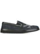 Dolce & Gabbana Cactus Patch Denim Slip-on Sneakers