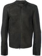 Isabel Benenato Zipped Leather Jacket, Men's, Size: 46, Brown, Leather/polyamide/spandex/elastane/yak