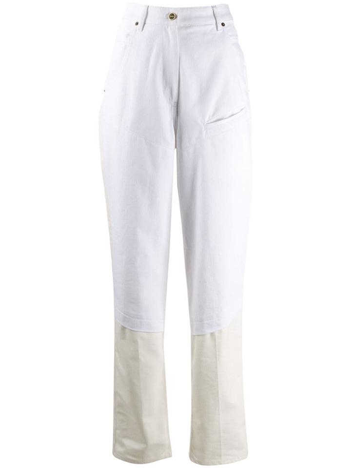 Jacquemus Layered High Waist Jeans - White