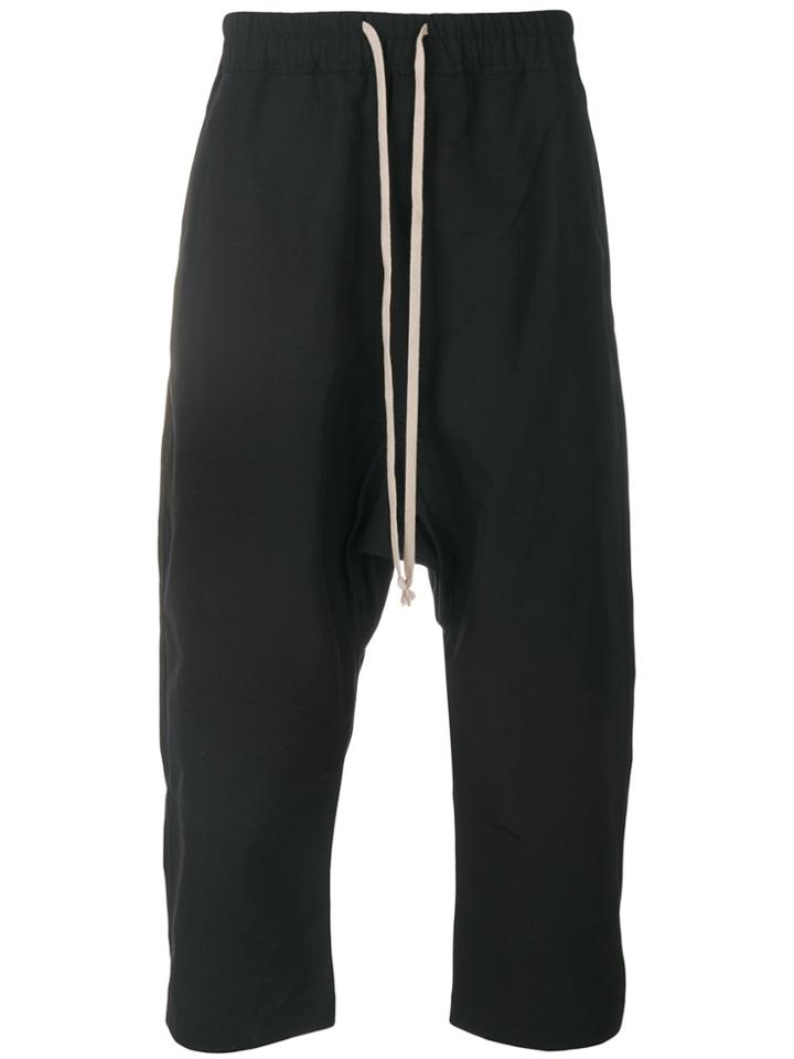 Rick Owens Drkshdw Dropped Crotch Shorts - Black