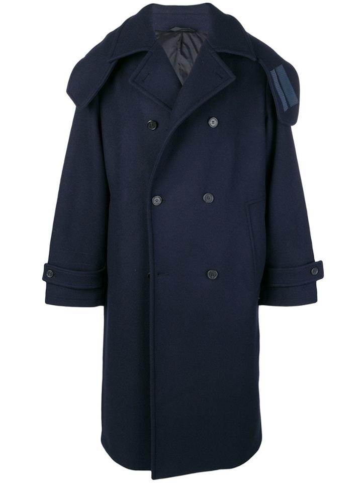Stella Mccartney Oversized Hooded Coat - Blue