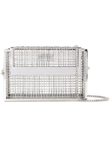 The Cartel - Cage Shoulder Bag - Women - Aluminium - One Size, Grey, Aluminium