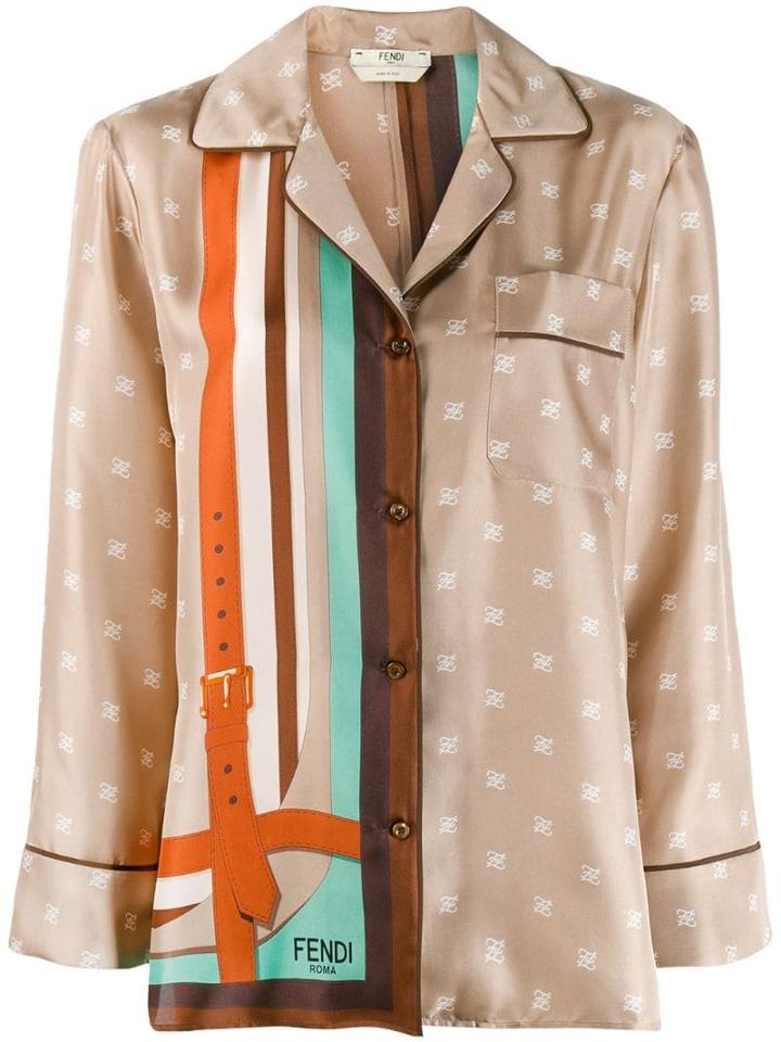 Fendi Monogram Pajama Shirt - Neutrals