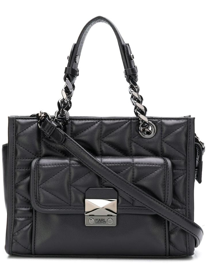 Karl Lagerfeld K/kuilted Mini Tote - Black