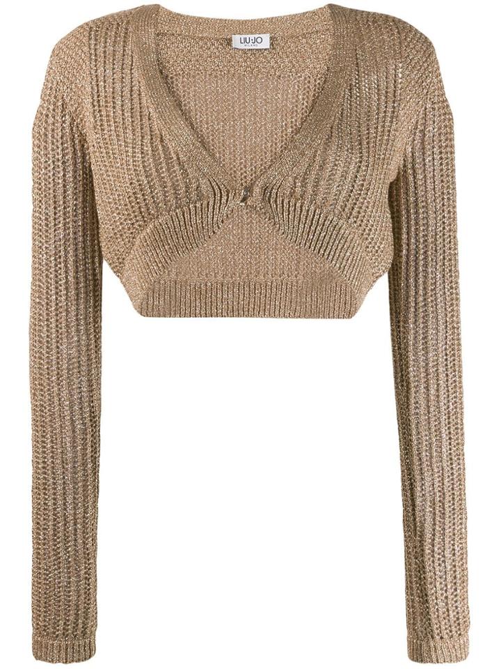 Liu Jo Cropped Cardigan - Gold