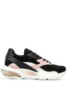 Valentino Valentino Garavani Panelled Lace-up Sneakers - Black