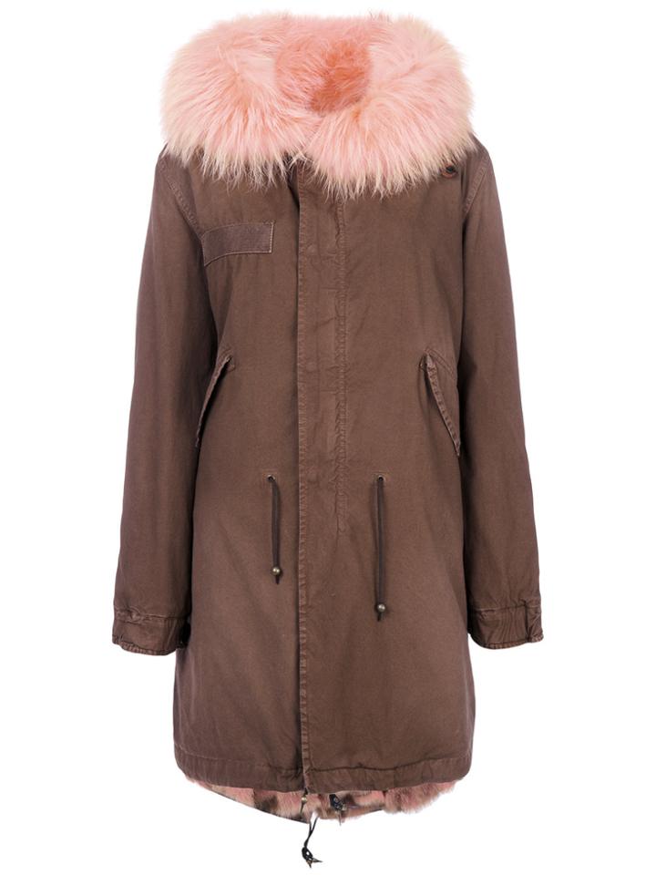 Mr & Mrs Italy Trimmed Hood Mid Parka - Brown