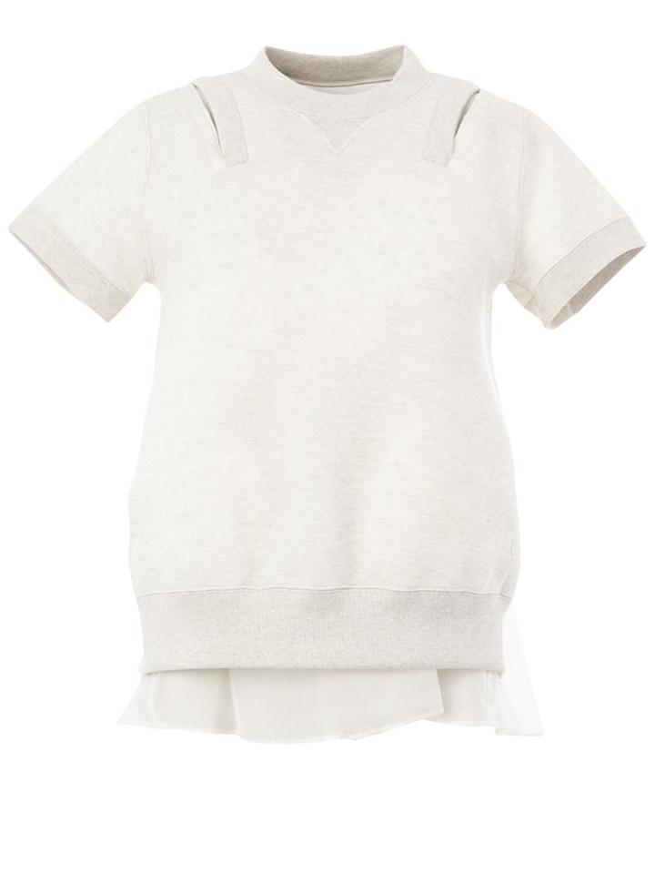 Sacai Lace Hem Short Sleeved Top