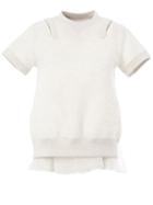 Sacai Lace Hem Short Sleeved Top